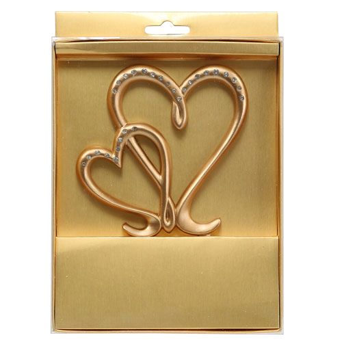 Floristik24 Decorative heart to stick gold 17cm