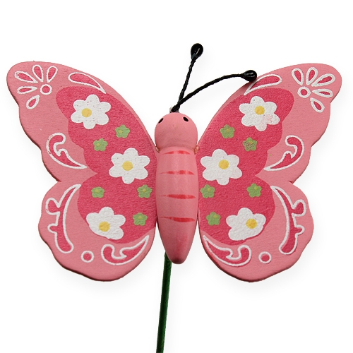 Product Butterfly on stick 8cm 18pcs