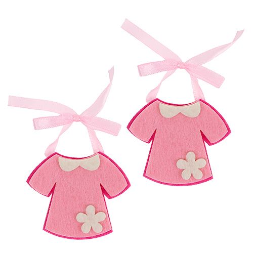 Nursery Felt Dress Pink 7cm 20pcs