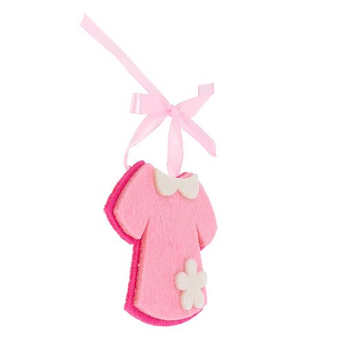 Product Decoration for birth felt dress pink 7cm 20 pcs