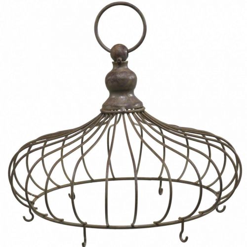 Floristik24 Decorative crown for hanging metal crown antique 6 hooks Ø28cm