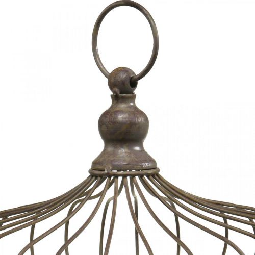 Floristik24 Decorative crown for hanging metal crown antique 6 hooks Ø28cm