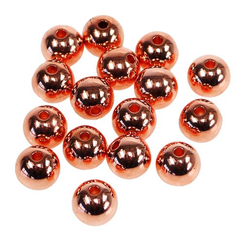 Floristik24 Decorative Beads Copper Metallic 14mm 35pcs