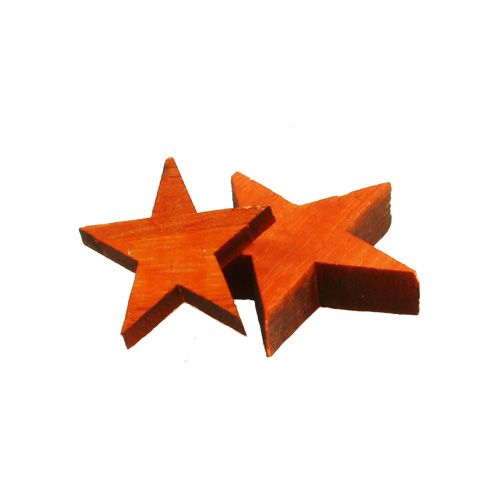Product Wooden stars mix Orange for spreading 3-5cm 72pcs