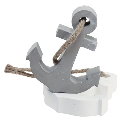 Product Decorative anchor concrete maritime gray white 11.5cmx14cm 2pcs