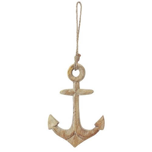 Floristik24 Decorative anchor wooden pendant natural 41,5×16,5cm