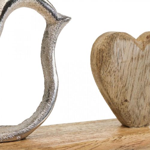 Floristik24 Decorative display heart and doves wedding decoration 30×5×12cm