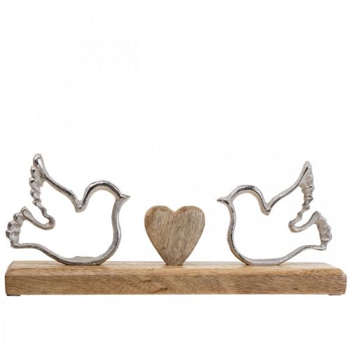 Floristik24 Decorative display heart and doves wedding decoration 30×5×12cm