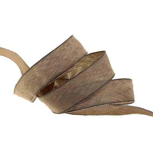 Floristik24 Deco ribbon brown 25mm 20m