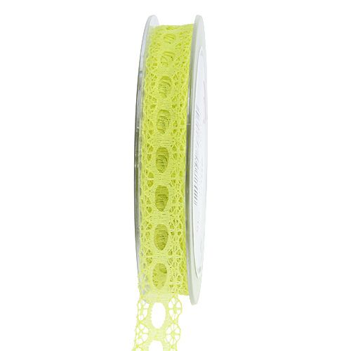 Floristik24 Deco ribbon lace light green 15mm 20m