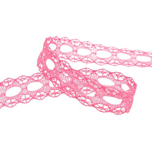 Product Decorative ribbon lace pink 15mm 20m