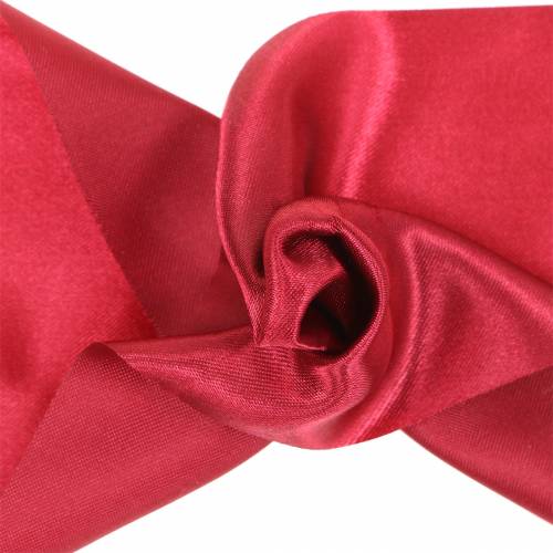 Floristik24 Satin ribbon table ribbon Bordeaux 100mm 15m