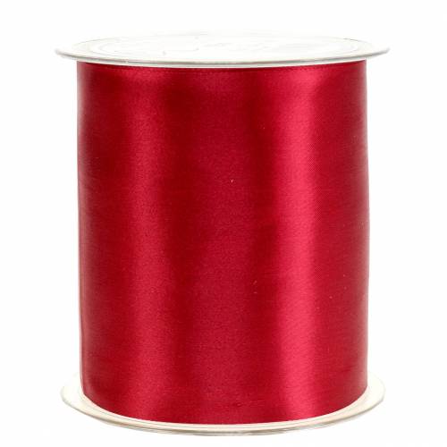Floristik24 Satin ribbon table ribbon Bordeaux 100mm 15m