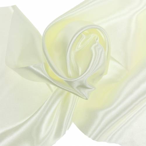 Product Satin ribbon table top cream 200mm 10m