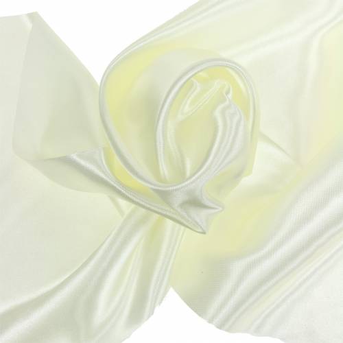 Floristik24 Satin ribbon table top cream 200mm 10m