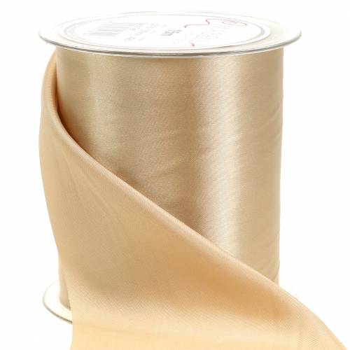Satin ribbon table ribbon champagne 100mm 15m