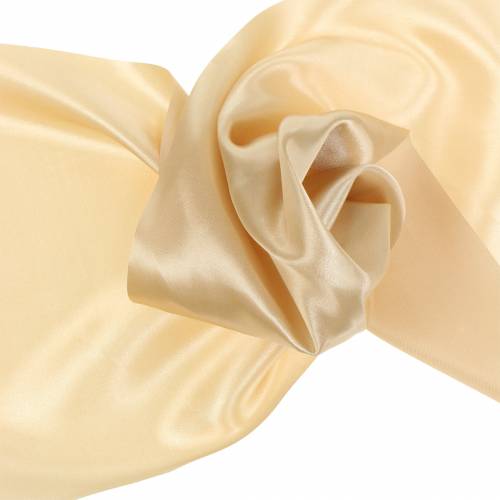 Floristik24 Satin ribbon table band champagne 200mm 10m