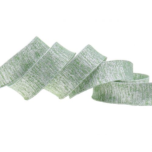Product Decorative ribbon with mica green 25mm 20m