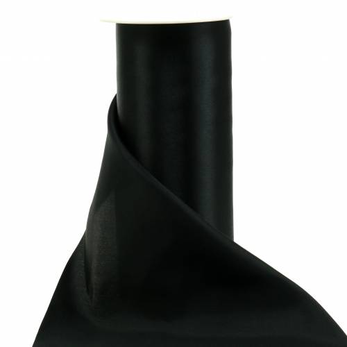 Satin ribbon table band black 200mm 10m