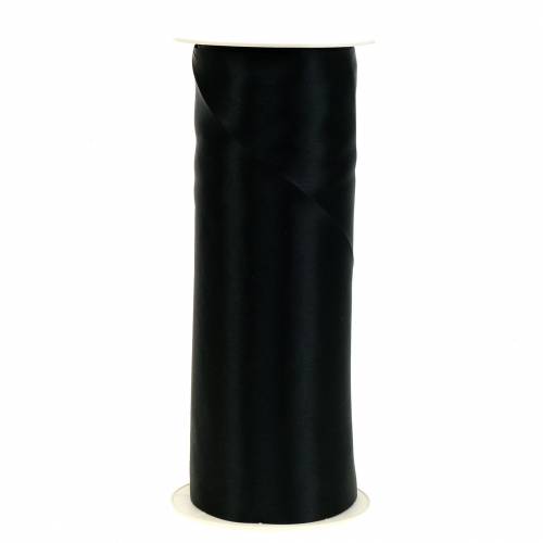 Floristik24 Satin ribbon table band black 200mm 10m