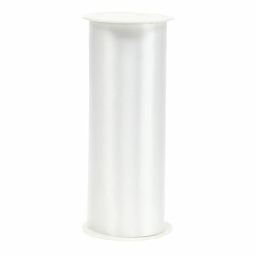 Floristik24 Satin ribbon table ribbon white 200mm 10m