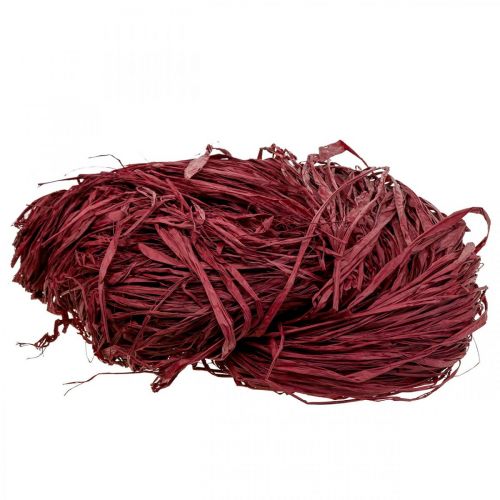 Product Decorative bast for handicrafts Natural raffia bast Bordeaux 300g