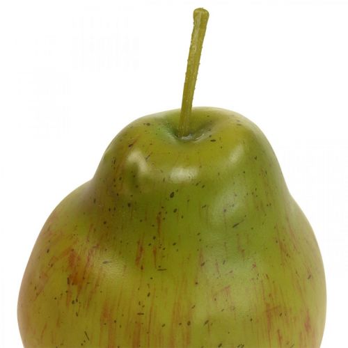 Floristik24 Deco pear green red, deco fruit, food dummy 11cm