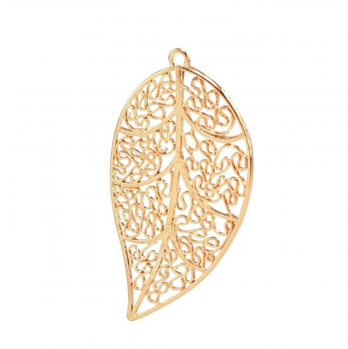 Product Decorative leaves for hanging metal decoration gold 5.5 cm 24 pcs