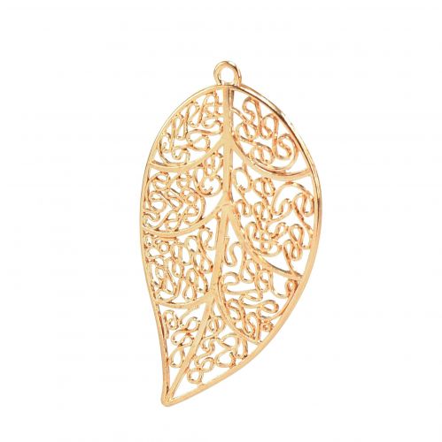 Product Decorative leaves for hanging metal decoration gold 5.5cm 24pcs