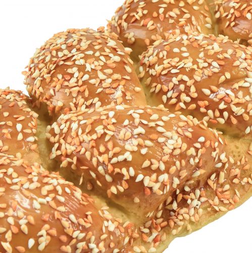 Product Decorative bread plaited loaf with sesame food dummy 30cm