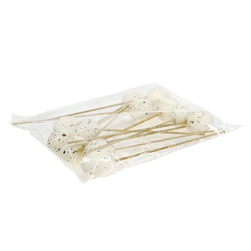 Floristik24 Decoration egg 5cm on the stick 12pcs