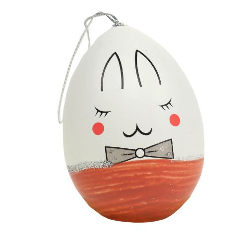 Floristik24 Decorative eggs with face white, pink, gray 7cm 6pcs