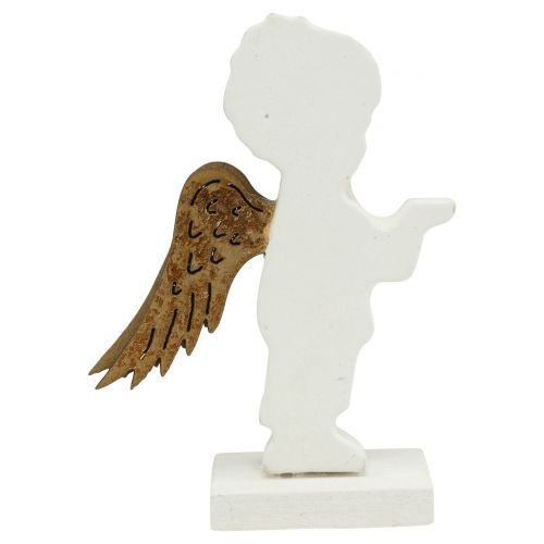 Floristik24 Deco Angel white with gold wings 8,5cm 8pcs