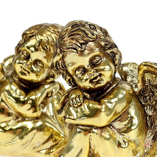 Product Decorative angel sitting gold, shiny 9cm 4pcs