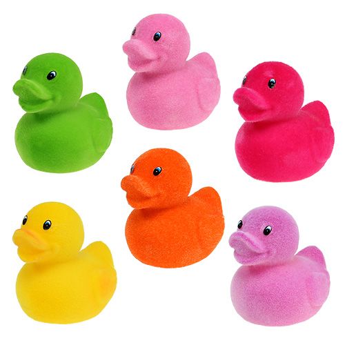 Floristik24 Decorative duck colored ass. 11.5cm 6pcs