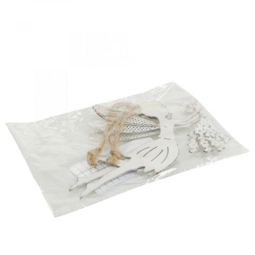 Product Decoration Fairy Window Decoration Spring Metal White Elf 15×10cm 2 Pcs