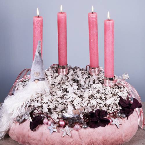 Floristik24 Decorative fur tape rose 15cm x 200cm