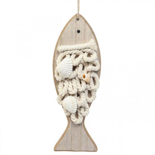 Floristik24 Deco fish pendant wooden fish maritime decoration wood 6.5×19.5cm