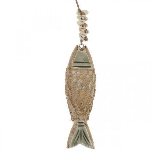 Floristik24 Deco fish, wooden fish Deco, fish pendant wood 21cm