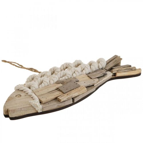 Floristik24 Decorative fish made of driftwood wooden fish nature maritime decoration 31cm