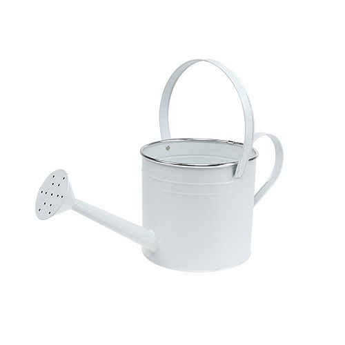 Floristik24 Decorative watering can white Ø17cm H17cm 1p