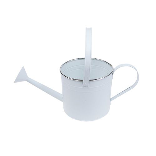 Floristik24 Decorative watering can white Ø17cm H17cm 1p