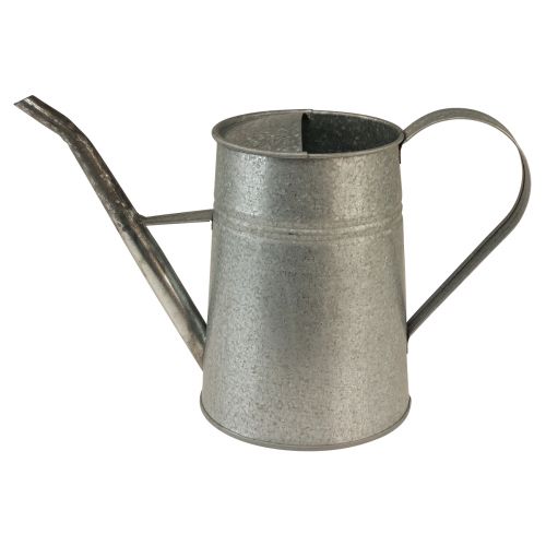 Floristik24 Decorative watering can galvanized metal gray 1.7L H23cm