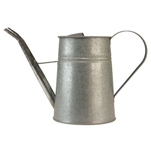 Product Decorative watering can galvanized metal gray 1.7L H23cm