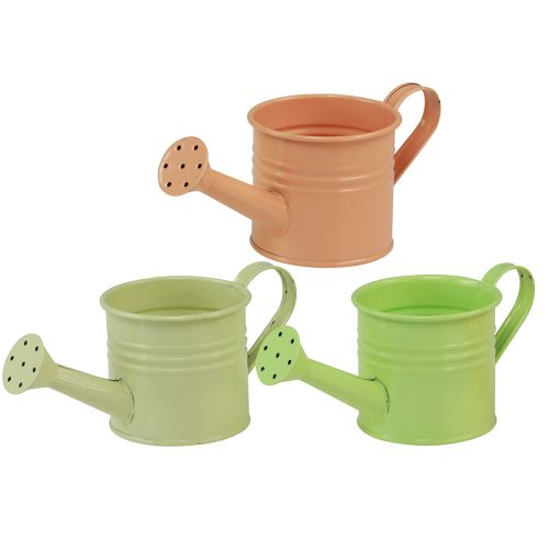 Product Decorative watering can planter metal colored 16.5x7cm 8 pcs
