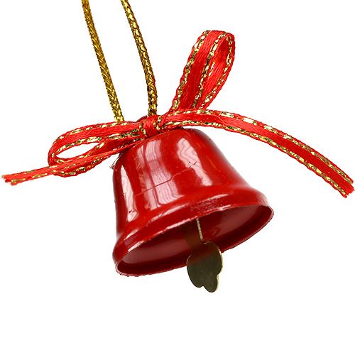 Floristik24 Deco bell red 2.5cm 12pcs