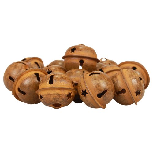 Product Decorative bells metal Christmas bells decoration rust 2cm 24 pcs