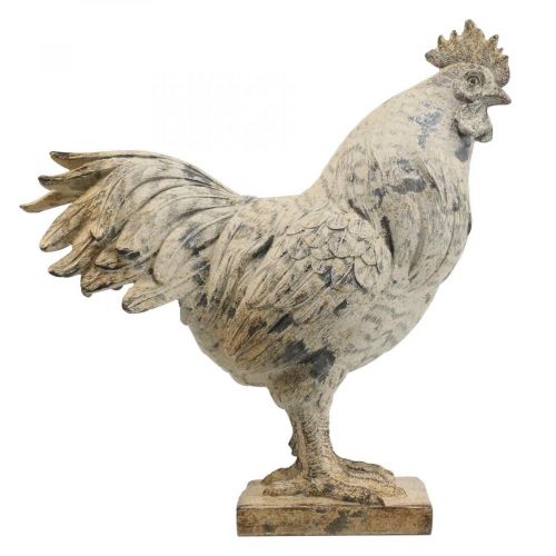 Floristik24 Decorative rooster for garden decorative figure stone look H26cm