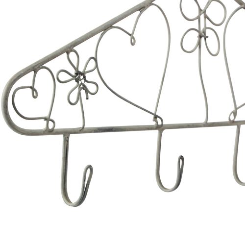 Product Decorative hook rack clothes hanger with hooks vintage gray 40×23cm