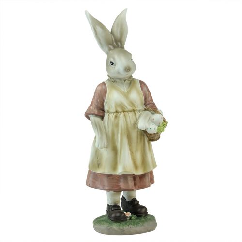 Product Decorative bunny rabbit woman basket Easter eggs decorative figure Easter H37cm